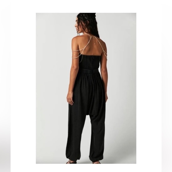 NWOT Free People Zoey Harem Corset Jumpsuit - Picture 3 of 15